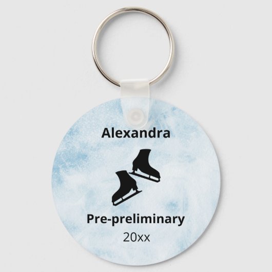 Figuur Schildniveau testjaar blauwe sleutelhanger  (Voorkant)