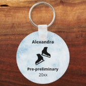 Figuur Schildniveau testjaar blauwe sleutelhanger  (Voorkant)