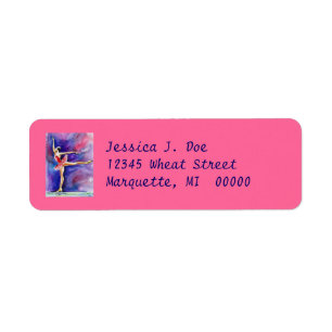 Figuur Skater Grace atleet Return Adres Labels