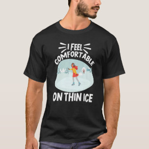 Figuur Skater I voelt ComfortabelOp dunne ijskatin T-shirt