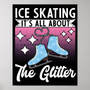 Figuur Skater Ice SkatingitS allen over Poster