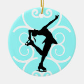 Figuur Skater Ornament - Ice Blue - personaliseer (Voorkant)
