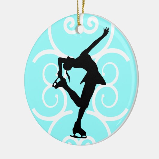 Figuur Skater Ornament - Ice Blue - personaliseer (Links)