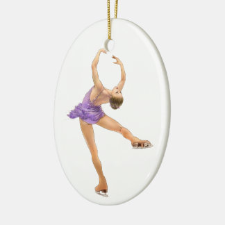 Figuur Skater Oval Ornament