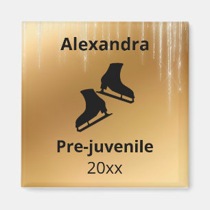 Figuur skating level test year gold magneet