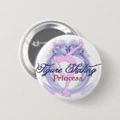 Figuur Skating Princess Ronde Button 5,7 Cm (Voorkant /achterkant)