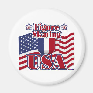 Figuur Skating USA Magneet