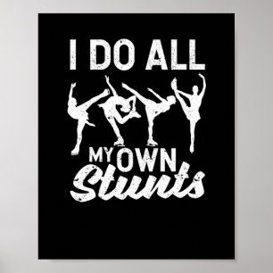 Figuur Skute Funny Ice Skater Poster