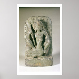 Figuur van Skanda met zijn pauw, Punjab Hills (s) Poster