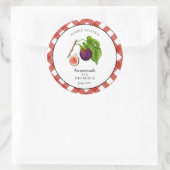 Figuurjam Gingham Jam. Pot  Ronde Sticker (Tas)