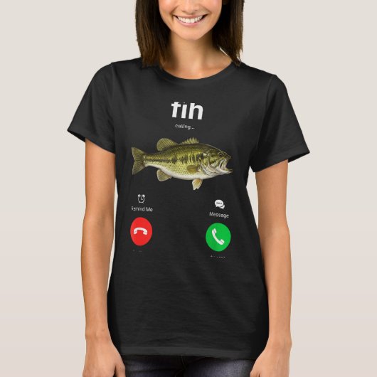 Fih Calling Decline Accept Funny Phone Call Misspe T-shirt (Voorkant)