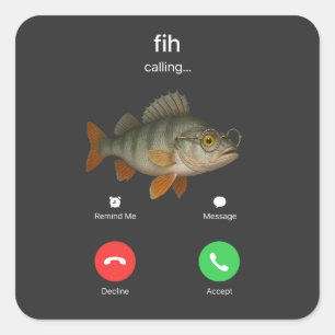 Fih Oproepen Herinner me Bericht Weigeren Acceptee Vierkante Sticker