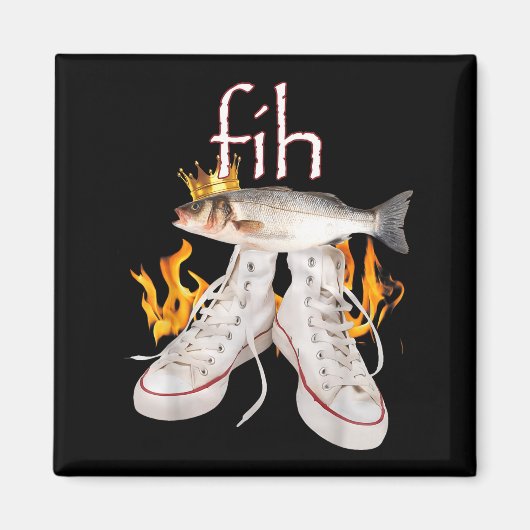 Fih Scute Ss Cute Sss Fish Funny Misspelled Fish M Magneet (Voorkant)