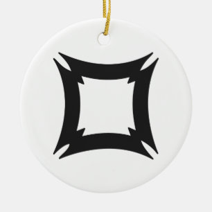 FIHANKRA   Symbool voor veiligheid en beveiliging  Keramisch Ornament