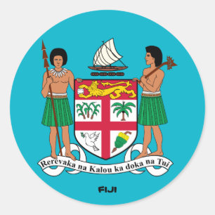 Fiji Crest Ronde Sticker