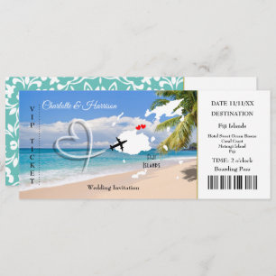 Fiji Destination Wedding Ticket Pass Kaart