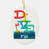 Fiji Dive - Colorful Scuba Keramisch Ornament (Achterkant)