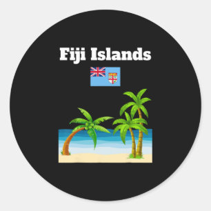 Fiji-eilanden Liefhebber Reis Souvenir Fijiaanse V Ronde Sticker