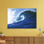 Fiji-eilanden, Tavarua, Cloudbreak. Een golf Canvas Afdruk (Insitu (Woonkamer))