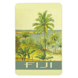 Fiji-eilanden — vintage-reisstijl magneet