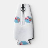 Fiji Fijian Flag Flesjeskoeler (Achterkant)