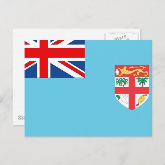 Fiji Flag Briefkaart (Voorkant / Achterkant)