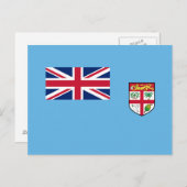 Fiji Flag Briefkaart (Voorkant / Achterkant)