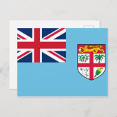 Fiji Flag Briefkaart (Voorkant / Achterkant)
