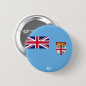 Fiji Flag Charming Patriotic Ronde Button 5,7 Cm (Voorkant /achterkant)