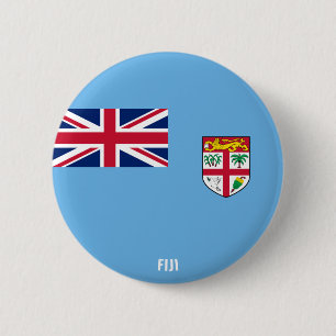 Fiji Flag Charming Patriotic Ronde Button 5,7 Cm