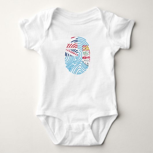 Fiji Flag Fingerprint Romper (Voorkant)