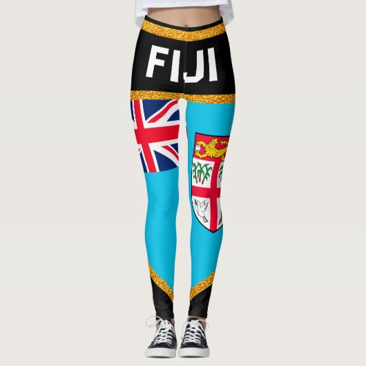 Fiji Flag Leggings (Voorkant)