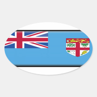 Fiji Flag Ovale Sticker