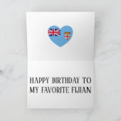 Fiji Flag Patriotic Birthday Kaart (Binnen)