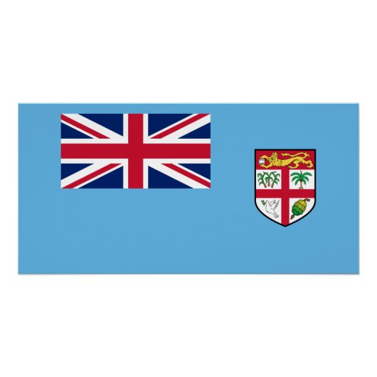 Fiji Flag Perfect Poster (Voorkant)