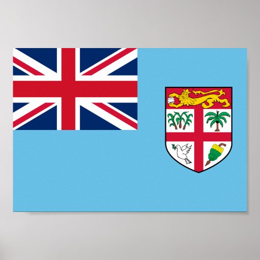 Fiji Flag Poster (Voorkant)