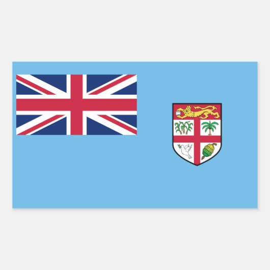 Fiji Flag Rechthoekige Sticker (Voorkant)