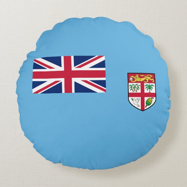 Fiji Flag Rond Kussen (Voorkant)