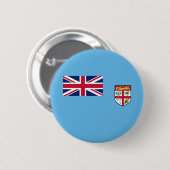 Fiji Flag Ronde Button 5,7 Cm (Voorkant /achterkant)