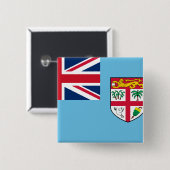 Fiji Flag Vierkante Button 5,1 Cm (Voorkant /achterkant)