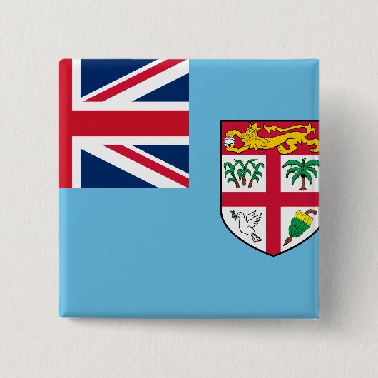 Fiji Flag Vierkante Button 5,1 Cm (Voorkant)