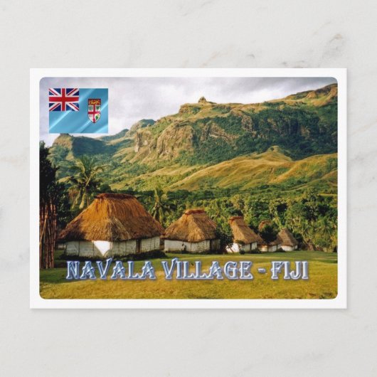 Fiji - het dorp Navala - Briefkaart (Voorkant)