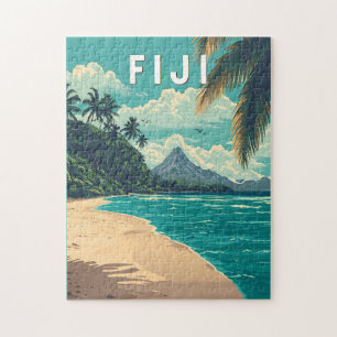 Fiji Illustration Travel Art Vintage Legpuzzel