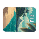 Fiji Illustration Travel Art Vintage Magneet (Horizontaal)