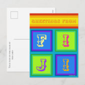 Fiji Islands Oceanië kleurrijke vakantie Briefkaar Feestdagenkaart (Voorkant / Achterkant)