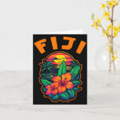Fiji Islands Pacific Ocean Trocal Flowers Beach Va Kaart (Gele Bloem)