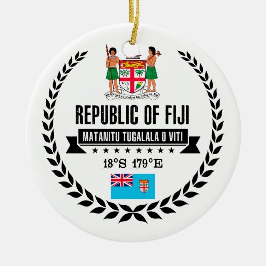 Fiji Keramisch Ornament (Voorkant)