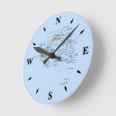 Fiji Map Clock Ronde Klok (Hoek)