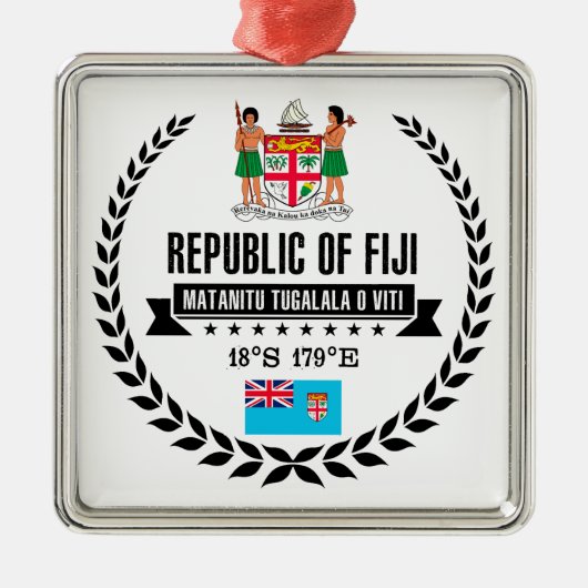 Fiji Metalen Ornament (Voorkant)
