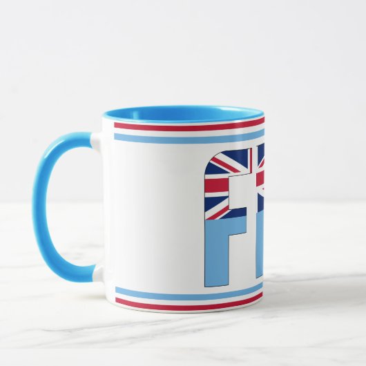 Fiji National Flag Patriotic Coffee Mok (Links)